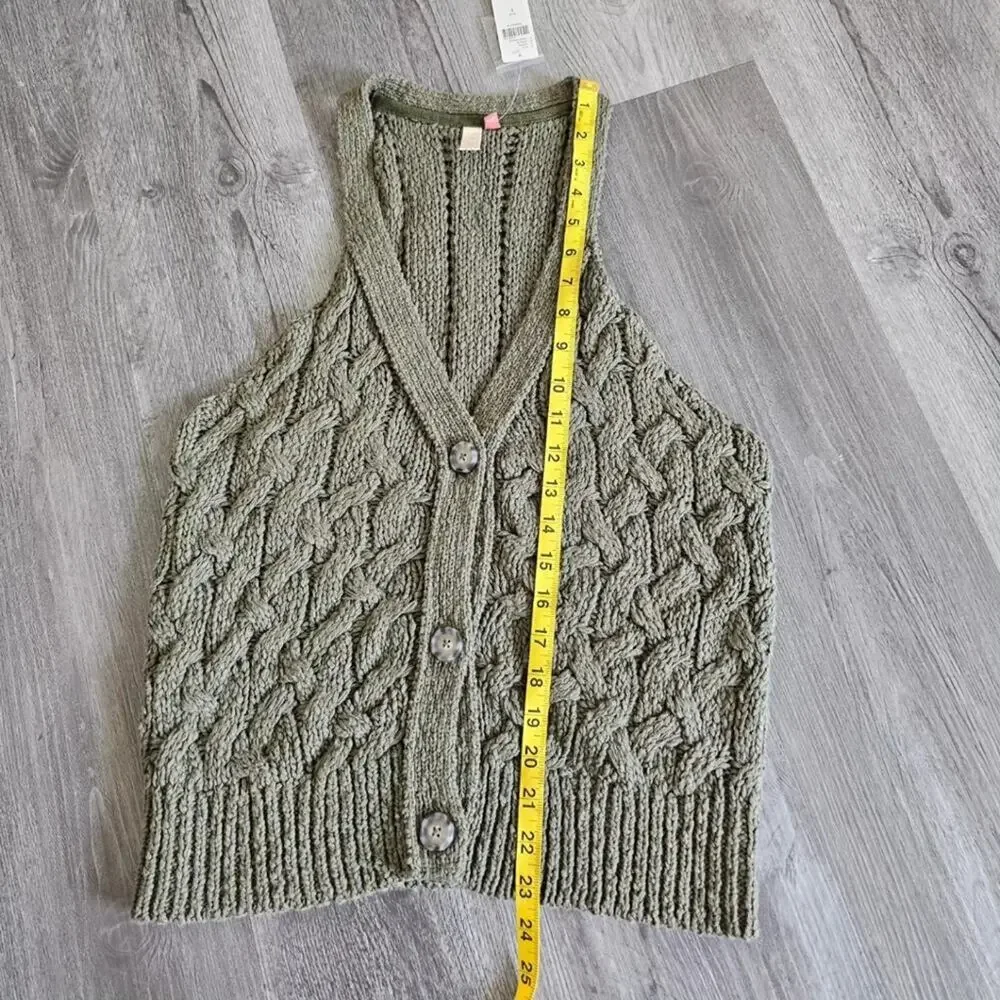 NWT Anthro Pilcro Olive Sweater Tank - Picture 5 of 10